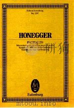 EDITION EULENBURG NO.1397 ARTHUR HONEGGER PACIFIC 231 1952 PDF电子版封面 3795761646