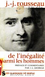 J-J Rousseau discours sur L'origine et les fondements de L'inegalite parmi les hommes（1979 PDF版）