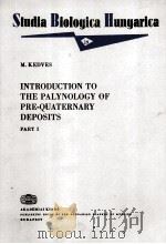INTRODUCTION TO THE PALYNOLOGY OF PRE-QUATERNARY DEPOSITS PART 1（1986 PDF版）