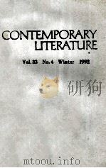CONTEMPORARY LITERATURE WINTER 1992   1998  PDF电子版封面     