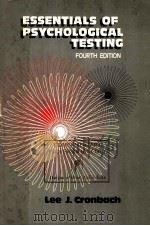 ESSENTIALS OF PSYCHOLOGICALTESTING 1984 PDF电子版封面 0060414197 LEE J.CRONBACH