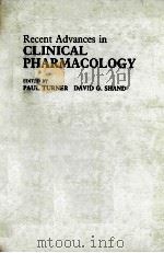 RECENT ADVANCES IN CLINICAL PHARMACOLOGY 1983 PDF电子版封面 0443026491