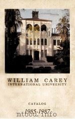 WILLIAM CAREY INTERNATIONAL UNIVERSITY 1987 PDF电子版封面