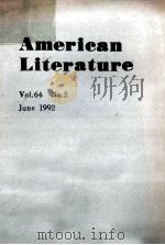 AMERICAN LITERATURE JUNE 1992 1992 PDF电子版封面