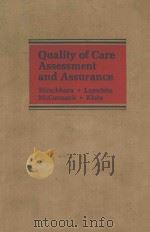 QUALITY OF CARE ASSESSMENT AND ASSURANCE  AN ANNOTATED BIBLIOGRAPHY WITH A POINT OF VIEW（1978 PDF版）