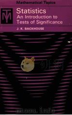 STATISTICS AN INTRODUCTION TO TESTS OF SIGNIFICANCE（1968 PDF版）