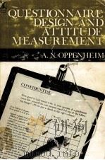 QUESTIONNAIRE DESIGN AND ATTITUED MEASUREMENT（1966 PDF版）