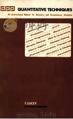 QUANTITATIVE TECHNIQUES（1980 PDF版）