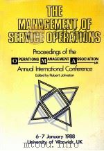 THE MANAGEMENT OF SERVICE OPERATIONS（1988 PDF版）
