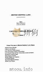 CARVER'S CARRIAGE BY SEA VOLUME 2 1982 PDF电子版封面 0420451102