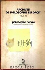 ARCHLVES DE PHILOSOPHIE DU DROIT TOME 28 1983 PDF电子版封面