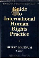 GUIDE TO INTENATIONAL HUMAN RIGHTS PRACTICE 1984 PDF电子版封面 0333370767 HURST HANNUM