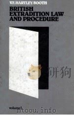 BRITISH EXTRADITION LAW AND PROCEDURE VOLUME I（1980 PDF版）