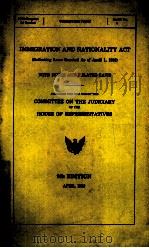 IMMIGRATION AND NATIONALITY ACT WITH NOTES AND RELATED LAWS（1992 PDF版）
