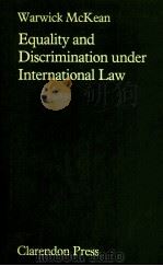 EQUALITY AND DISCRIMATION UNDER INTERNATIOAL LAW（1983 PDF版）