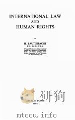 INTERNATIONALLAW AND HUMAN RIGHTS（1968 PDF版）