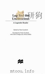 Law and the Unconscious 1997 PDF电子版封面 9780312210236;031221023X