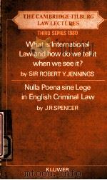 THE CAMBRIDGE TIK LBURG LAW LECTURES（1983 PDF版）