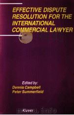Effective Dispute Resolution for the International Commercial Lawyer（1989 PDF版）