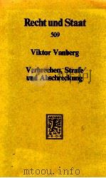 VERBRECHEN STRAFE UND ABSCHRECKUNG 1982 PDF电子版封面 3166445692
