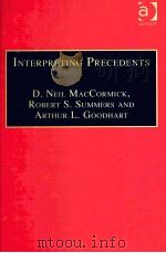 INTERPRETING PRECEDENTS A COMPARATIVE STUDY（1997 PDF版）