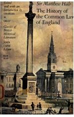 SIR MATTHEW HALE  THE HISTORY OF THE COMMON LAW OF ENGLAND（1971 PDF版）