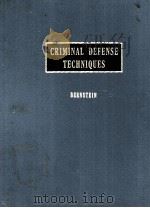 CRIMINAL DEFENSE TECHNIQUES  SUPPLEMENTALCASE TABLE（1981 PDF版）
