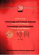 CRIMINOLOGY AND FORENSIC SCIENCES  AN INTERNATIONAL BIBLIOGRAPHY  2（1982 PDF版）