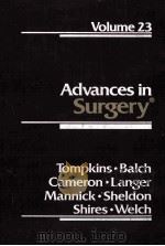 ADVANCES IN SURGERY VOLUME 23 1990（1990 PDF版）