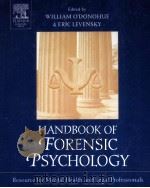 HANDBOOK OF FORENSIC PSYCHOLGY 1900 PDF电子版封面 0125241968