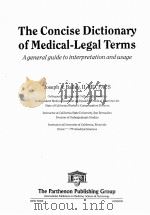 THE CONCISE DICTIONARY OF MEDICAL LEGAL TERMS（1998 PDF版）