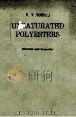 UNSATURATED POLYESTERS  STRUCTURE AND PROPERTIES（1964 PDF版）