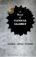 A MANUAL OF CLINICAL ALLERGY（1953 PDF版）