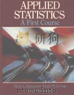 APPLIED STATISTICS:A FIRST COURSE 1988 PDF电子版封面 013041476X