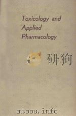 TOXICOLOGY AND APPLIED PHARMACOLOGY VOLUME 1 1959（1959 PDF版）