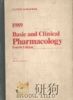 1989 BASIC AND CLINICAL PHARMACOLOGY  FOURTH EDITION（1989 PDF版）