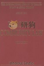 EUROPEAN COMMUNITY LAW  VOLUME I（1993 PDF版）