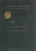 GMELIN HANDBOOK OF INORGANIC CHEMISTRY 8TH EDITION W（1988 PDF版）