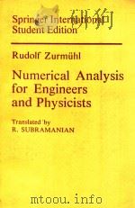 Numerical analysis for engineers and physicists（1976 PDF版）