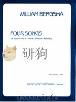 four songs for clarinet bassoon medium vioce piano 1986 PDF电子版封面