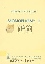 monophony I flute 1973 PDF电子版封面