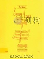 Sonatine Attique pour clarinette seule en trois parties 1967 PDF电子版封面 Henri Tomasi