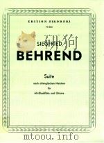 Suite nach altenglischen Meistern fur Alt-Blockflote und Gitarre 1956 PDF电子版封面