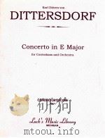 Concerto in E Major for Contrabass and Orchestra PDF电子版封面 Karl Ditters von Dittersdorf