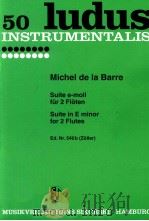 Flotenduette Alter Meister 2 Michel de la Barre 1675-1743 1962 PDF电子版封面 Hugo Ruf