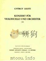 KONZERT FUR VIOLONCELLO UND ORCHESTER 1966（1969 PDF版）