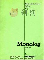 Monologue for solo oboe op.77 05 204 1993 PDF电子版封面