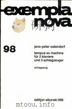 tempus ex machina für 2 klaviere und 3 schlagzeuger schlagzeug edition sikorski 898P 1985 PDF电子版封面