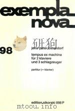 tempus ex machina für 2 klaviere und 3 schlagzeuger partitur(=klavier) edition sikorski 898P 1985 PDF电子版封面
