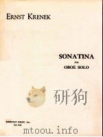 Sonatina for Oboe Solo（1958 PDF版）